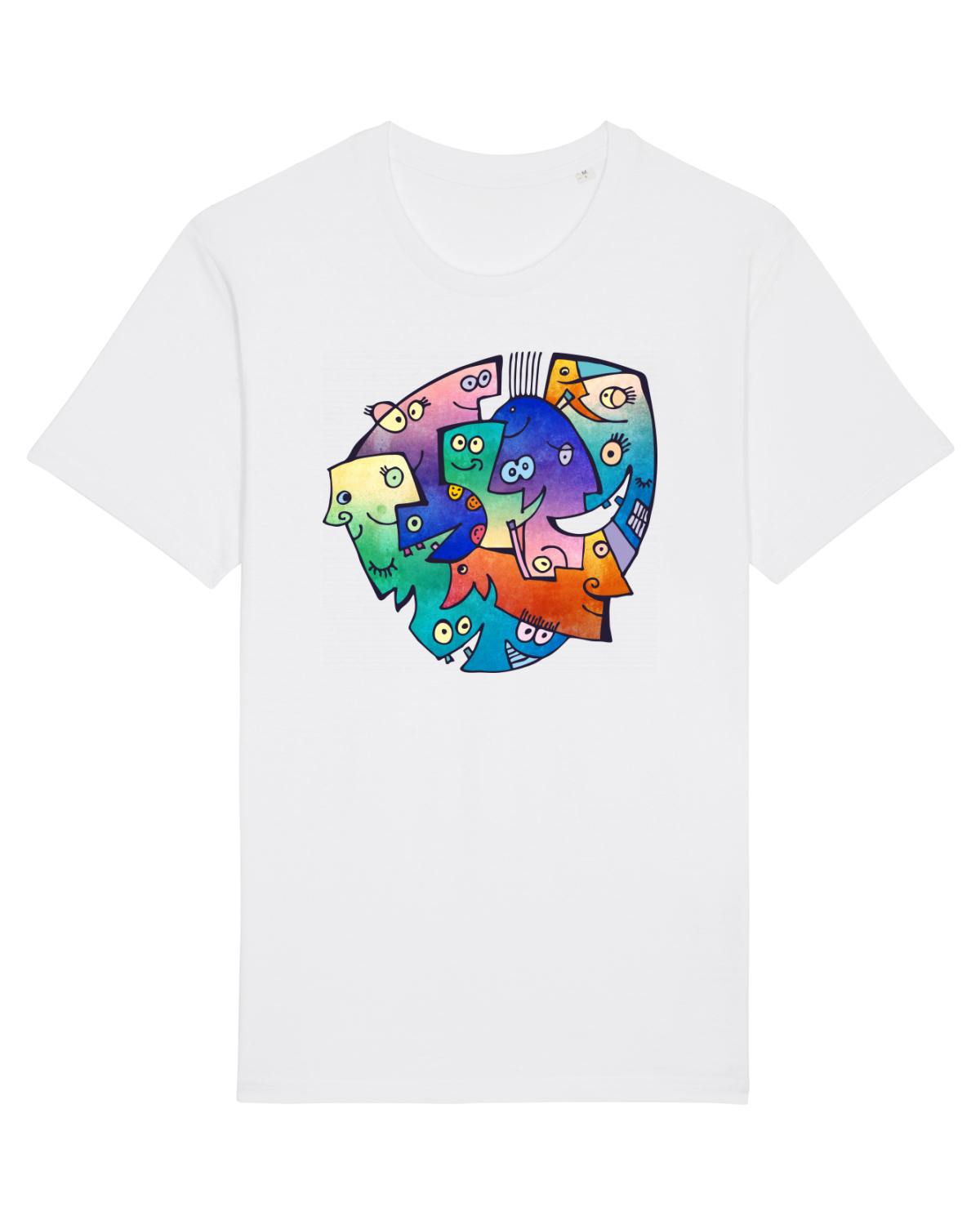 Tricou mânecă scurtă Unisex Rocker White