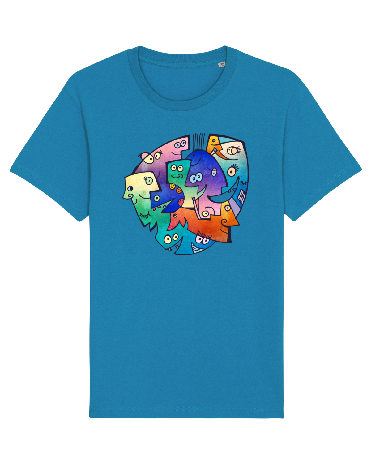 Tricou mânecă scurtă Unisex Rocker Azur