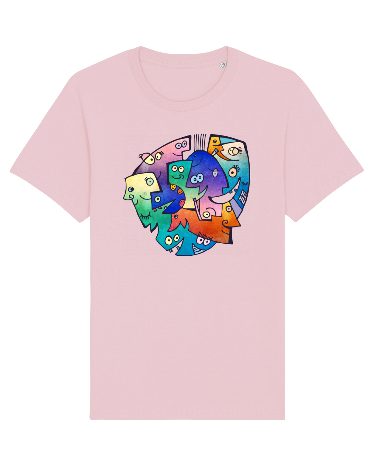 Tricou mânecă scurtă Unisex Rocker Cotton Pink