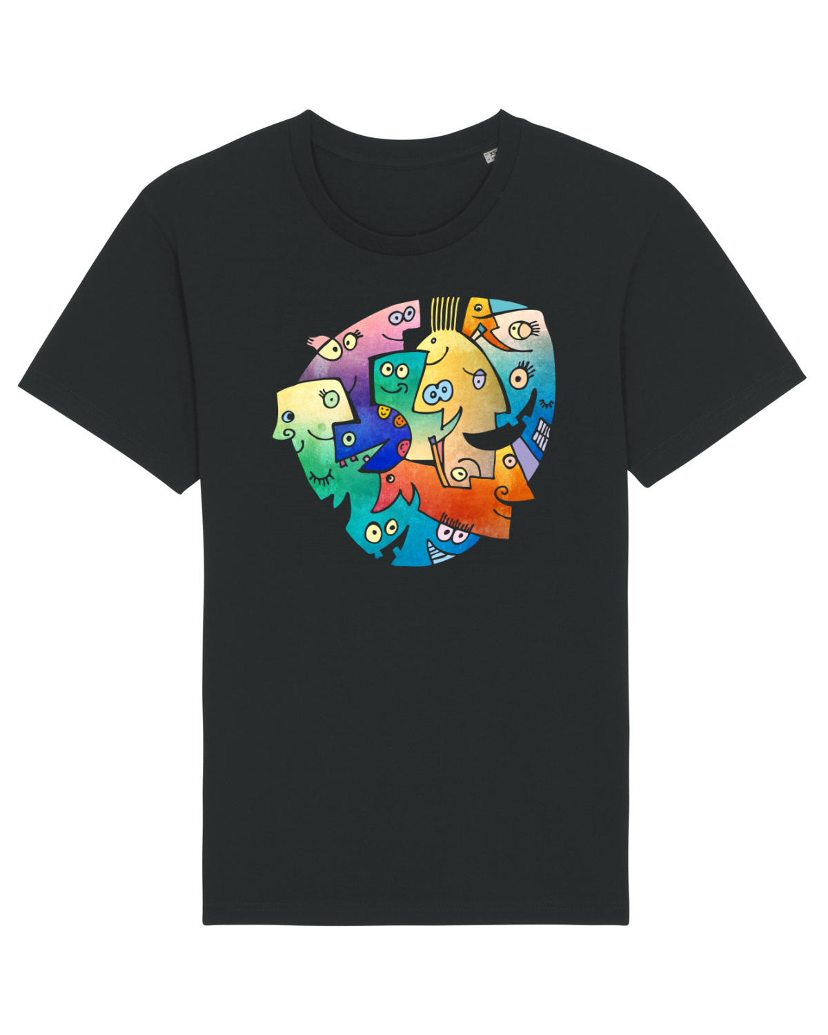 Tricou mânecă scurtă Unisex Rocker Black
