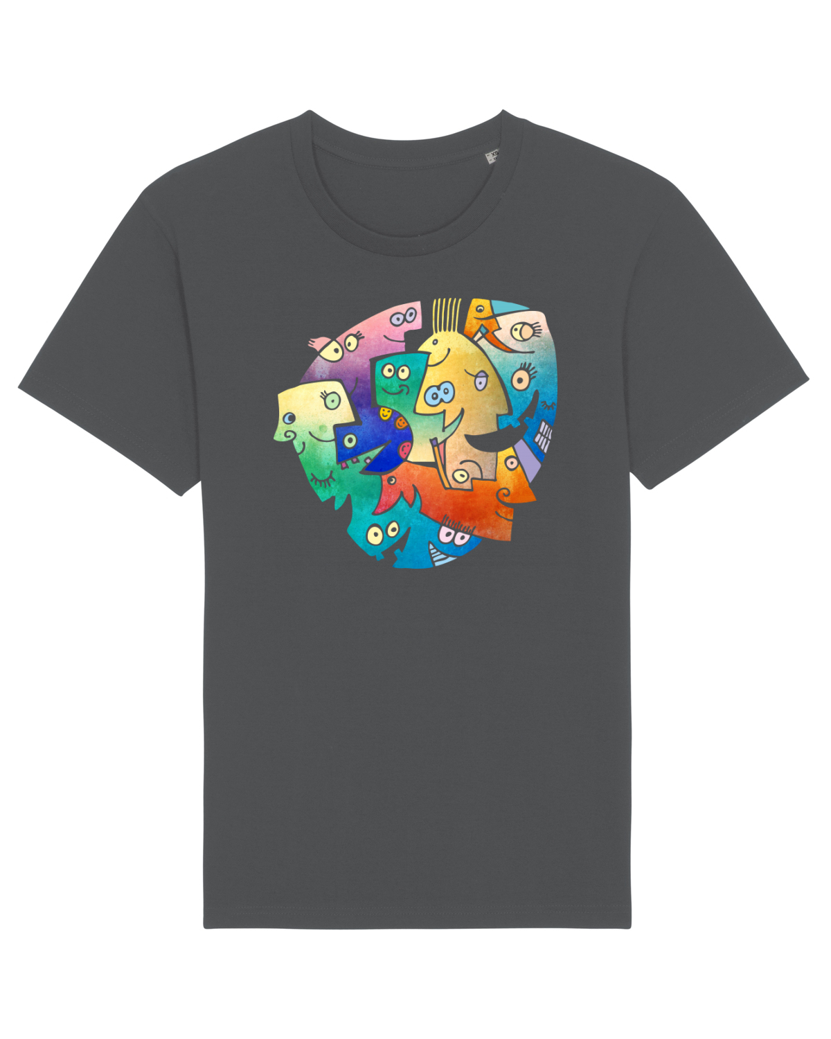 Tricou mânecă scurtă Unisex Rocker Anthracite
