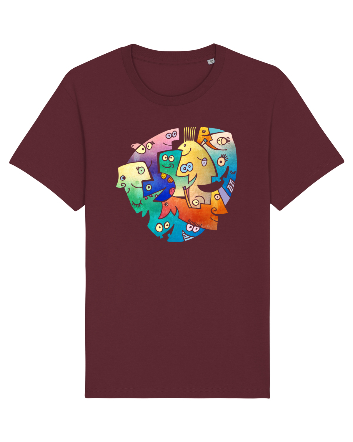 Tricou mânecă scurtă Unisex Rocker Burgundy