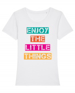 Lucruri mărunte Tricou mânecă scurtă guler larg fitted Damă Expresser