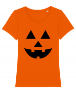 Pumpkin  Tricou mânecă scurtă guler larg fitted Damă Expresser