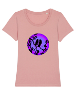 Love birds Tricou mânecă scurtă guler larg fitted Damă Expresser