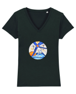 Angel Tricou mânecă scurtă guler V Damă Evoker