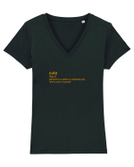 CUTE - definition Tricou mânecă scurtă guler V Damă Evoker
