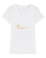 CUTE - definition Tricou mânecă scurtă guler V Damă Evoker