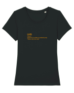 CUTE - definition Tricou mânecă scurtă guler larg fitted Damă Expresser