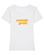 metale grele Tricou mânecă scurtă guler larg fitted Damă Expresser