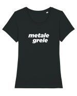 metale grele Tricou mânecă scurtă guler larg fitted Damă Expresser
