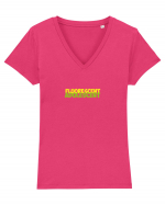 Fluorescent Adolescent Tricou mânecă scurtă guler V Damă Evoker