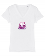 carei treaba cu cititu? Tricou mânecă scurtă guler V Damă Evoker