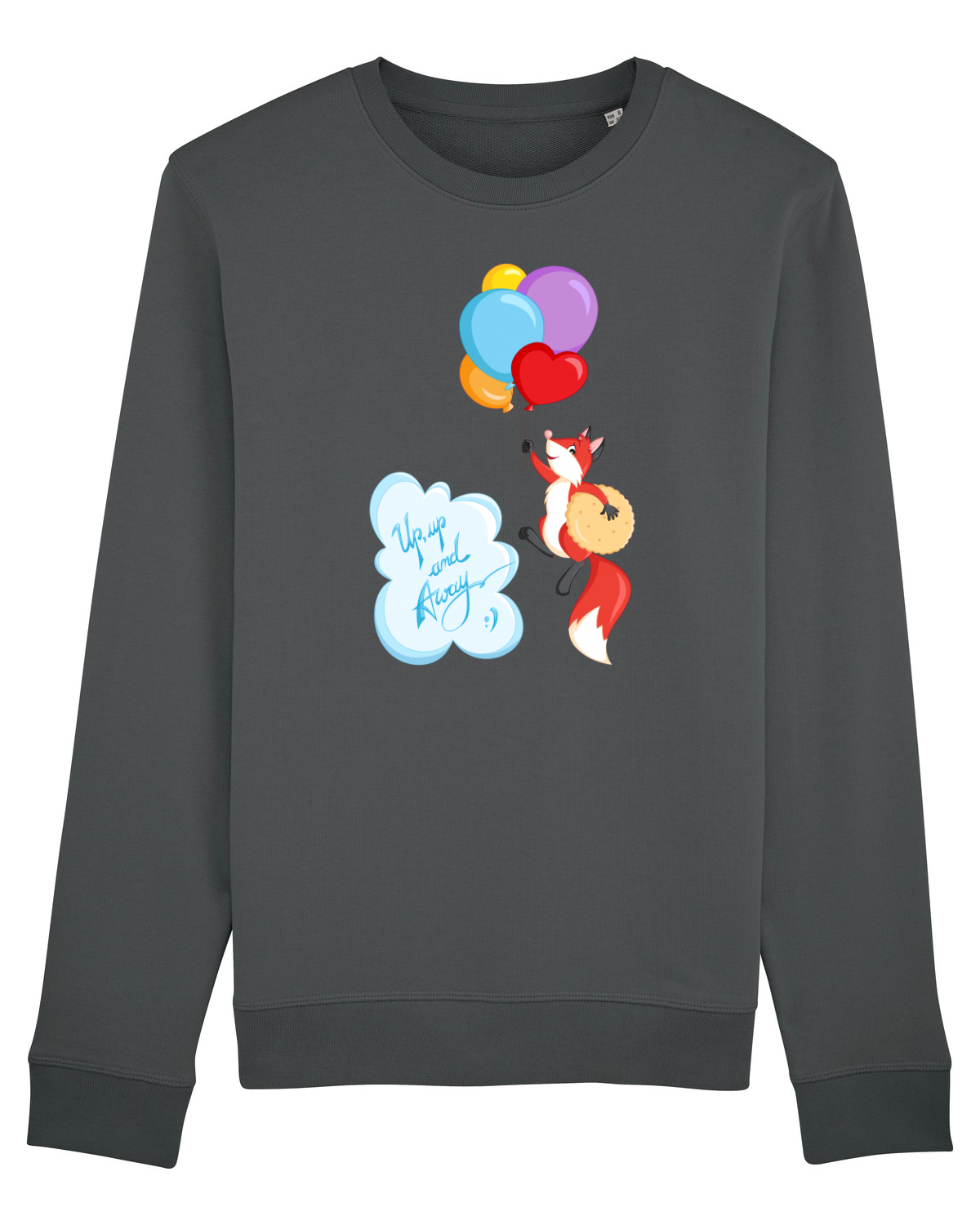 Bluză mânecă lungă Unisex Rise Anthracite
