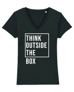 Think outside the box Tricou mânecă scurtă guler V Damă Evoker