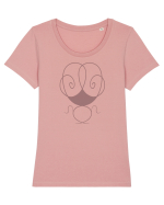 Sufletel Powder Pink Tricou mânecă scurtă guler larg fitted Damă Expresser
