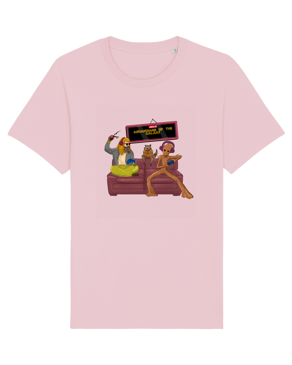 Tricou mânecă scurtă Unisex Rocker Cotton Pink