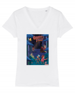 Gravity falls 5  Tricou mânecă scurtă guler V Damă Evoker