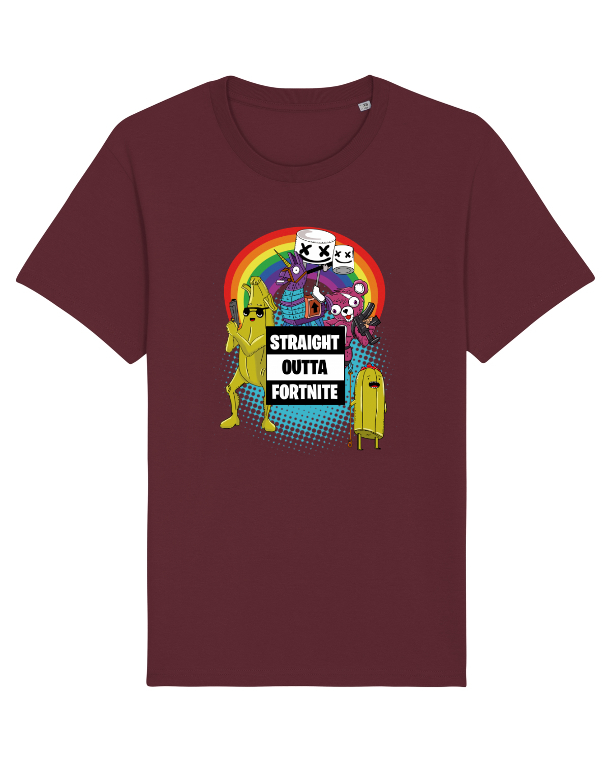 Tricou mânecă scurtă Unisex Rocker Burgundy