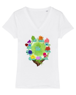 Bulbasaur Pokemon  Tricou mânecă scurtă guler V Damă Evoker
