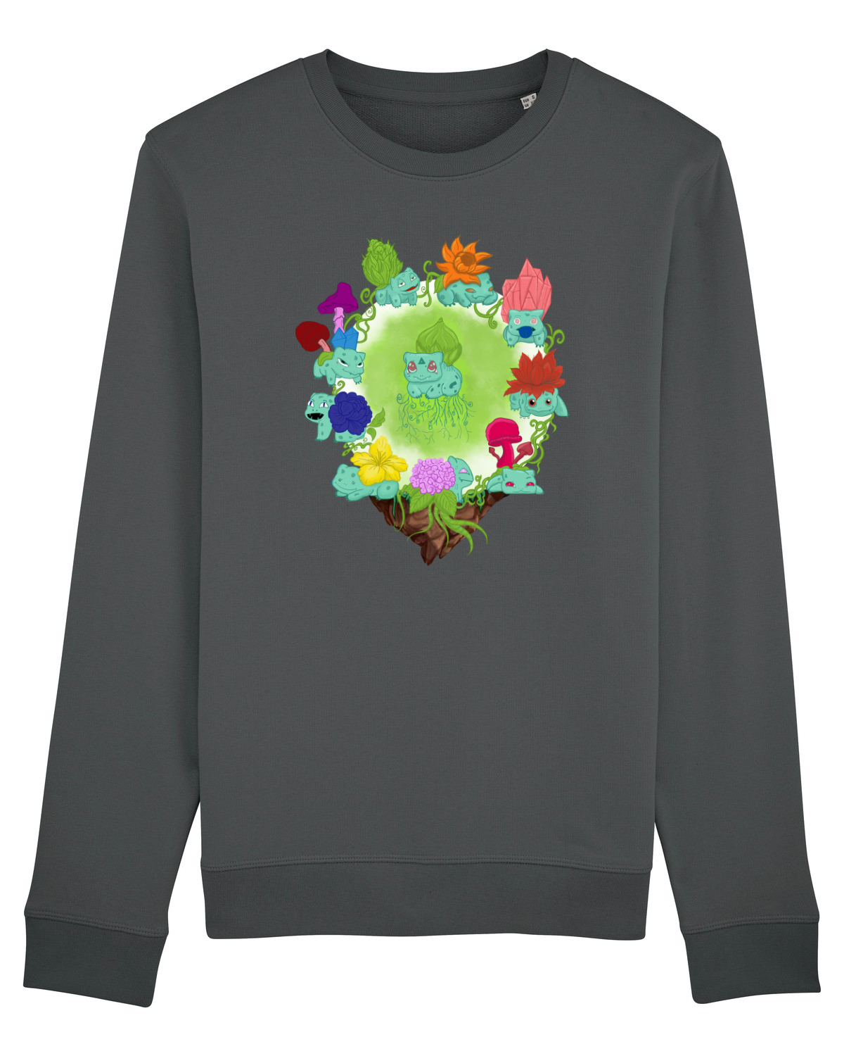 Bluză mânecă lungă Unisex Rise Anthracite