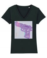 Shoot Me Glam Baby Tricou mânecă scurtă guler V Damă Evoker