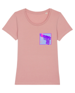 Shoot Me Glam Baby Tricou mânecă scurtă guler larg fitted Damă Expresser
