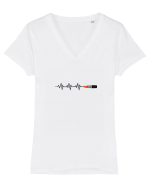 Lipstick is my LIFE Tricou mânecă scurtă guler V Damă Evoker