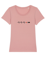 Lipstick is my LIFE Tricou mânecă scurtă guler larg fitted Damă Expresser