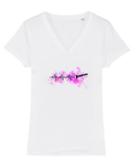 MAKEUP is EVERYTHING Tricou mânecă scurtă guler V Damă Evoker