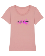 MAKEUP is EVERYTHING Tricou mânecă scurtă guler larg fitted Damă Expresser