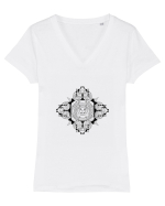 Mandala origins  Tricou mânecă scurtă guler V Damă Evoker