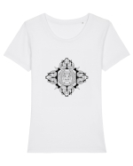 Mandala origins  Tricou mânecă scurtă guler larg fitted Damă Expresser