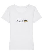 SUSHI LOVER Tricou mânecă scurtă guler larg fitted Damă Expresser