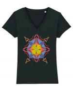 Mandala II Tricou mânecă scurtă guler V Damă Evoker