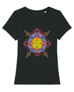Mandala II Tricou mânecă scurtă guler larg fitted Damă Expresser