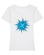 Blue Soul  Tricou mânecă scurtă guler larg fitted Damă Expresser