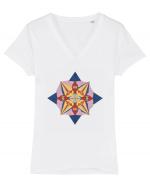 Mandala III Tricou mânecă scurtă guler V Damă Evoker