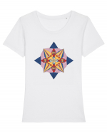 Mandala III Tricou mânecă scurtă guler larg fitted Damă Expresser