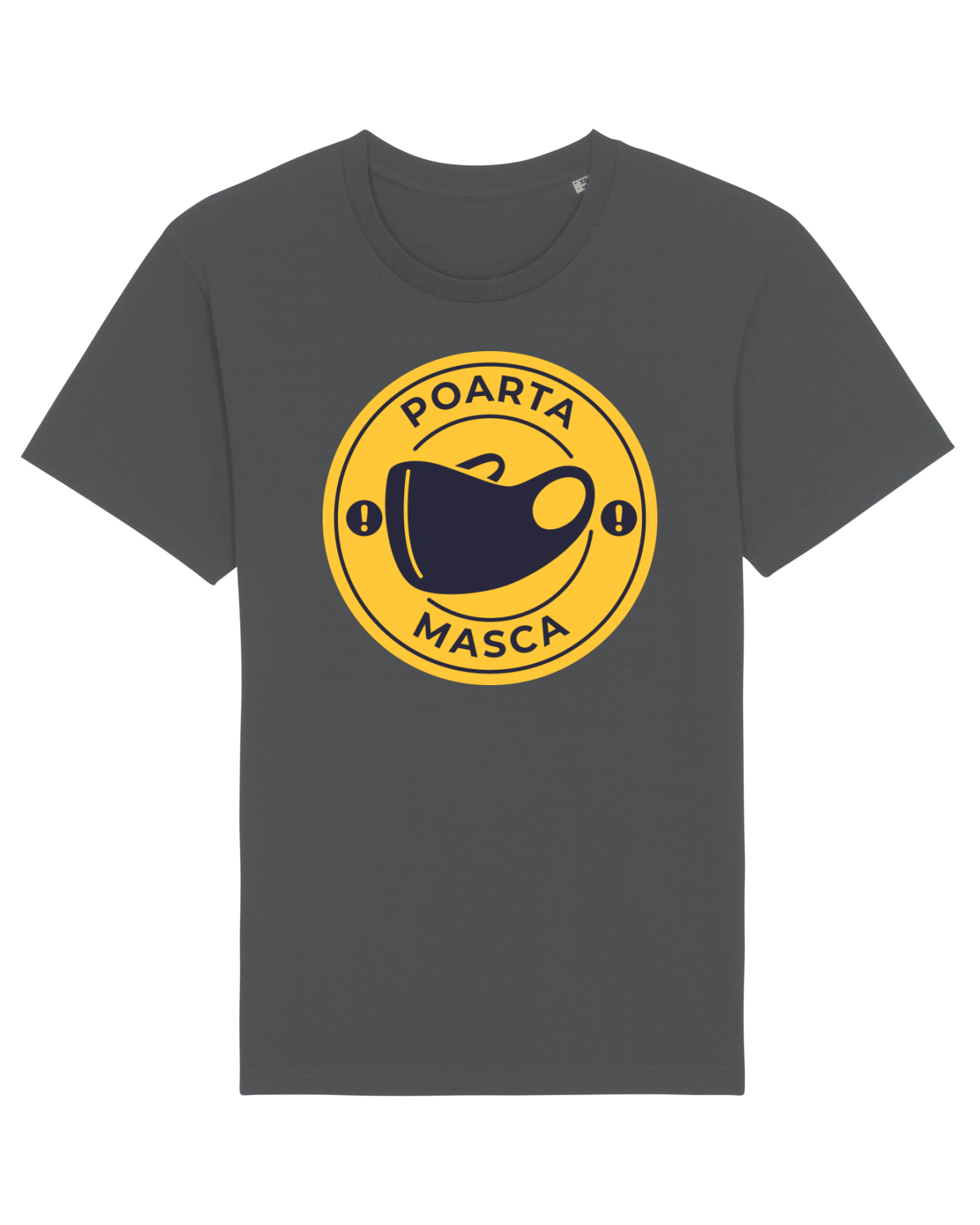 Tricou mânecă scurtă Unisex Rocker Anthracite
