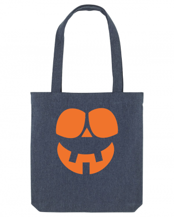  Pumpkin Happy Face Midnight Blue