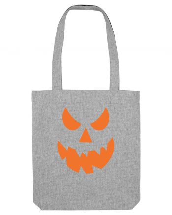 Pumpkin Angry Face Heather Grey