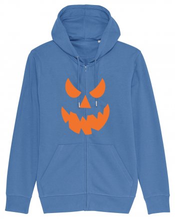 Pumpkin Angry Face Bright Blue