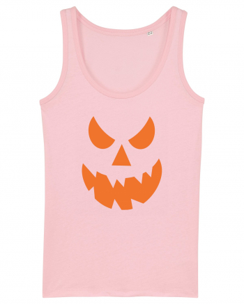 Pumpkin Angry Face Cotton Pink