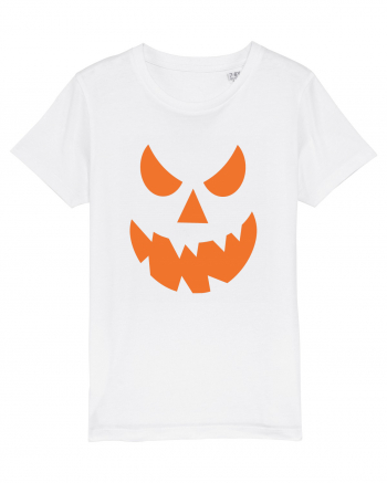 Pumpkin Angry Face White