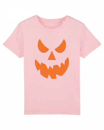 Pumpkin Angry Face Cotton Pink