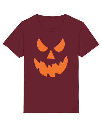 Pumpkin Angry Face Burgundy