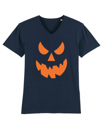 Pumpkin Angry Face French Navy