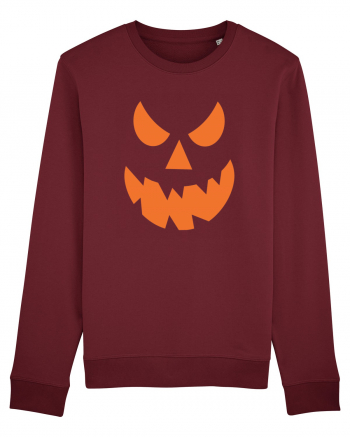 Pumpkin Angry Face Burgundy