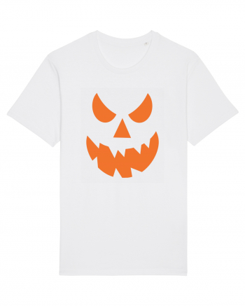 Pumpkin Angry Face White